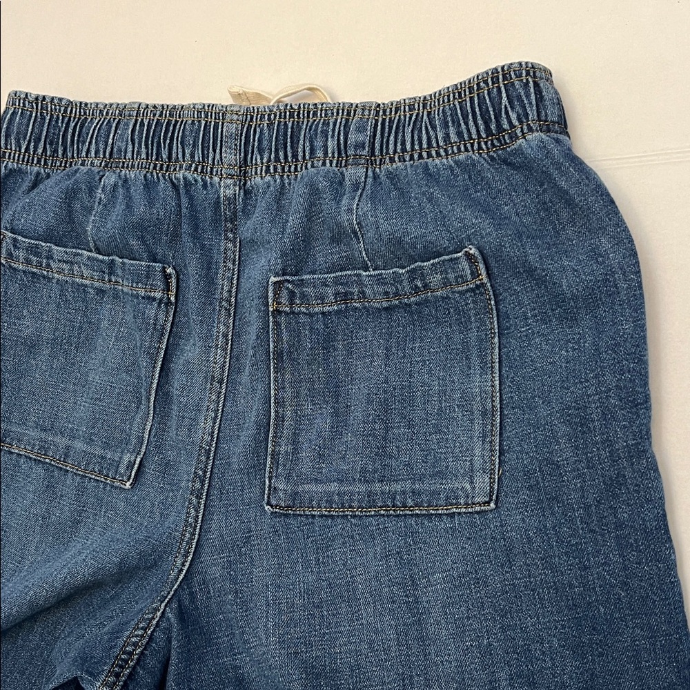 GAP WIDE LEG HIGH RISE PULL ON DENIM JEANS SIZE LARGE - Picture 8 of 16